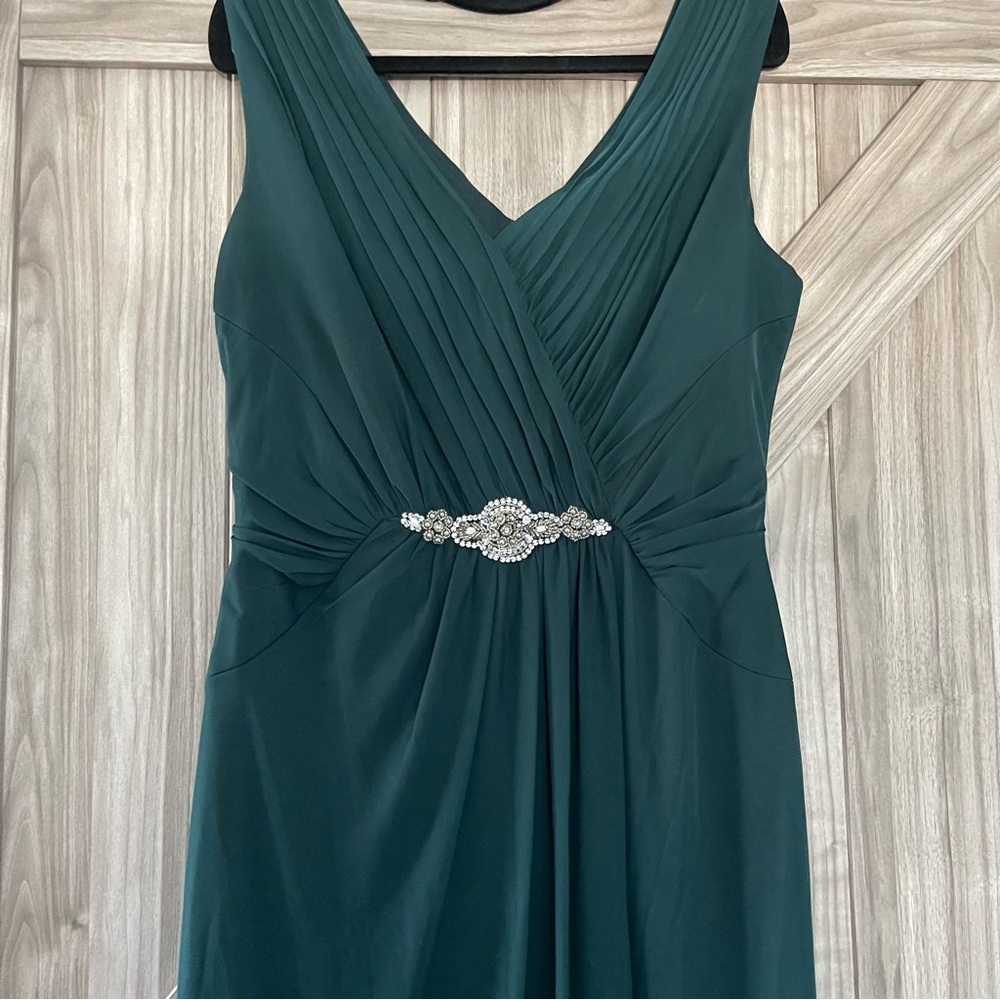 Green evening gown